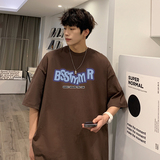 潮流港风男士t恤宽松圆领夏季大码短袖打底衫XZ405-1-T21-P25，男装T恤，星座405-1