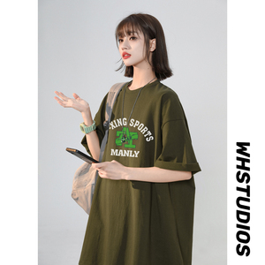 女装类目潮流宽松短袖夏季圆领大码上衣t恤XZ405-1-T25-P25图片
