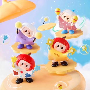 正版MINISO名创优品YOYO右右酱萌趣歪头盲盒潮玩手办公仔摆件礼物