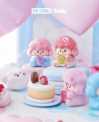 明款 闪耀小狗Buddy初代萌粒--小狗也心动系列潮玩萌粒礼物摆件