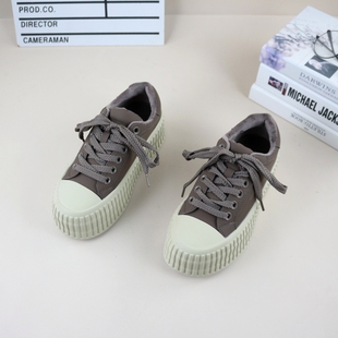 舒适女休闲板鞋 撤柜加绒保暖厚底增高时尚 新款 31真皮牛皮秋冬季