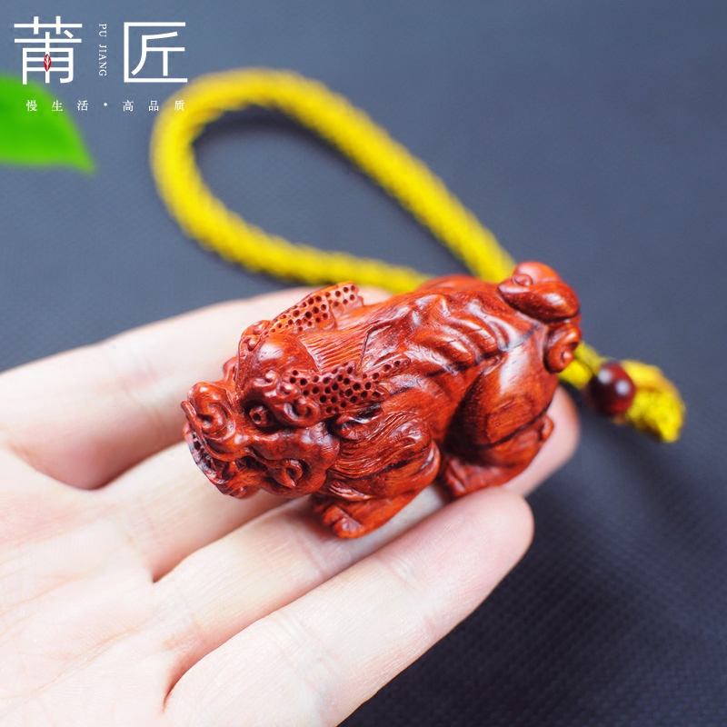 貔貅手工文玩皮丘木质小叶紫檀