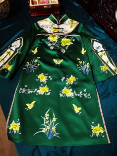 娇古苏绣 真丝手绣旗袍外套中式中长款春秋新款