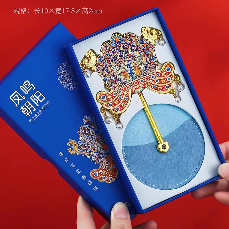 凤冠随身镜故宫中国风博物馆文创伴手礼随身携带小镜子古风手持镜