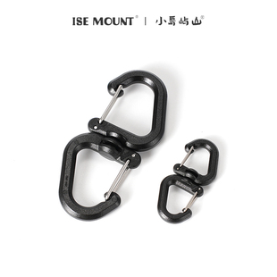 户外露营登山挂扣双向360度旋转背包配件挂钩塑钢弹力钩三角扣具