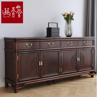 红木餐边柜东非酸枝储物柜中式1.8米收纳鞋柜客厅四门全实木家具