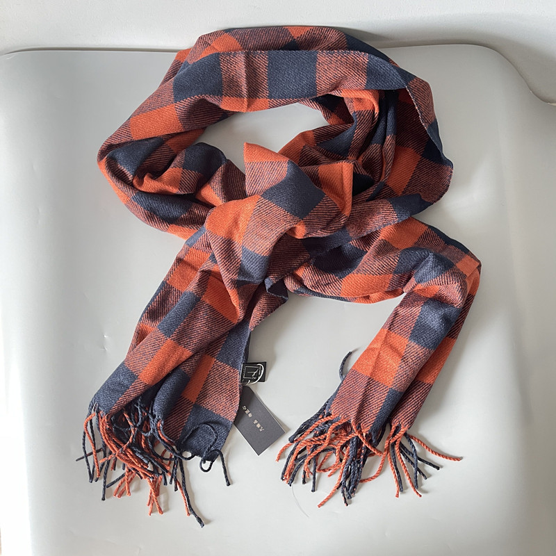 冬天保暖原单格子围巾