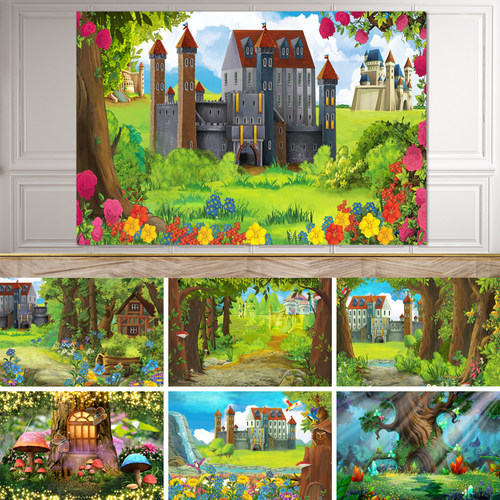 森林挂布卡通儿童童话