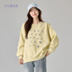 烫钻圆领宽松大码 孕之彩孕妇上衣时尚 卫衣女质感落肩 商场同款