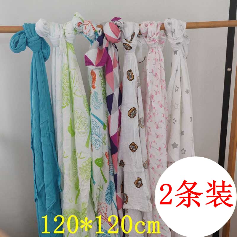 小瑕疵薄款婴儿纯棉纱布浴巾包巾竹纤维宝宝洗澡巾盖毯120*120图片