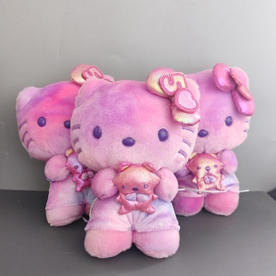 50周年渐变紫色hellokitty凯蒂猫KT猫毛绒玩具玩偶公仔礼物摆件