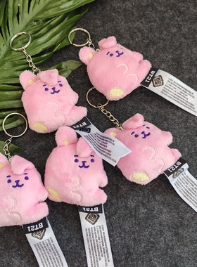 日单BT21丑萌长耳兔毛绒挂件可爱钥匙扣公仔玩偶毛绒手办零钱包