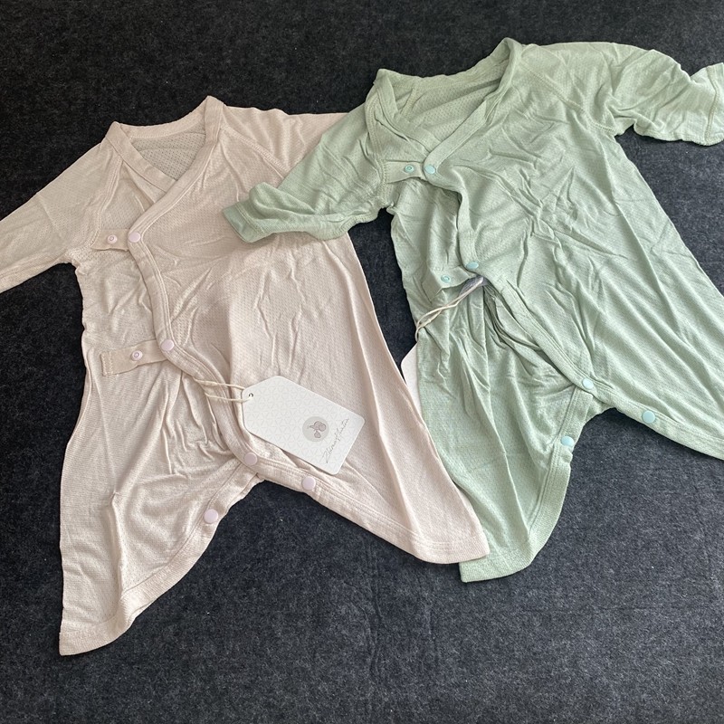 婴儿夏季超薄竹纤维棉透气网眼蝴蝶衣连体睡衣无骨空调爬服和尚服,童装/婴儿装/亲子装,连身衣/爬服/哈衣,淘宝优惠券,粉丝福利购,淘宝优惠卷