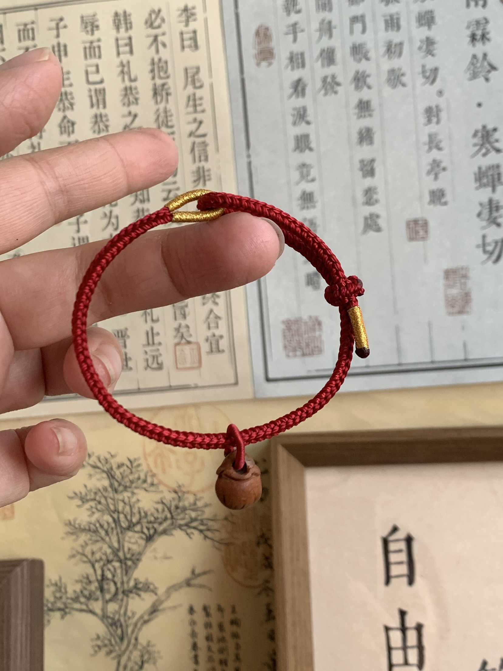 成人手链闺蜜桃木护身本命年