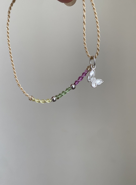 纯手工编织纯银s925银蝴蝶手链女款小众设计感高级轻奢精致闺蜜礼