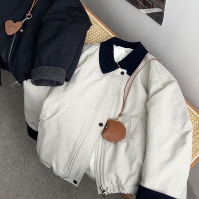 650-2025新款羽绒服秋冬宽松工装女韩版棒球服保暖加绒加厚外套