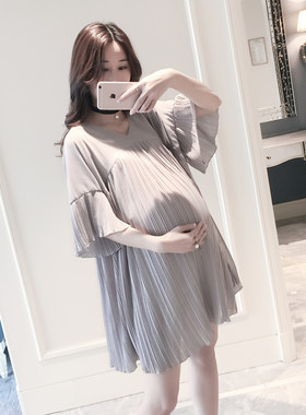 夏装新款潮辣妈宽松风大码连衣裙