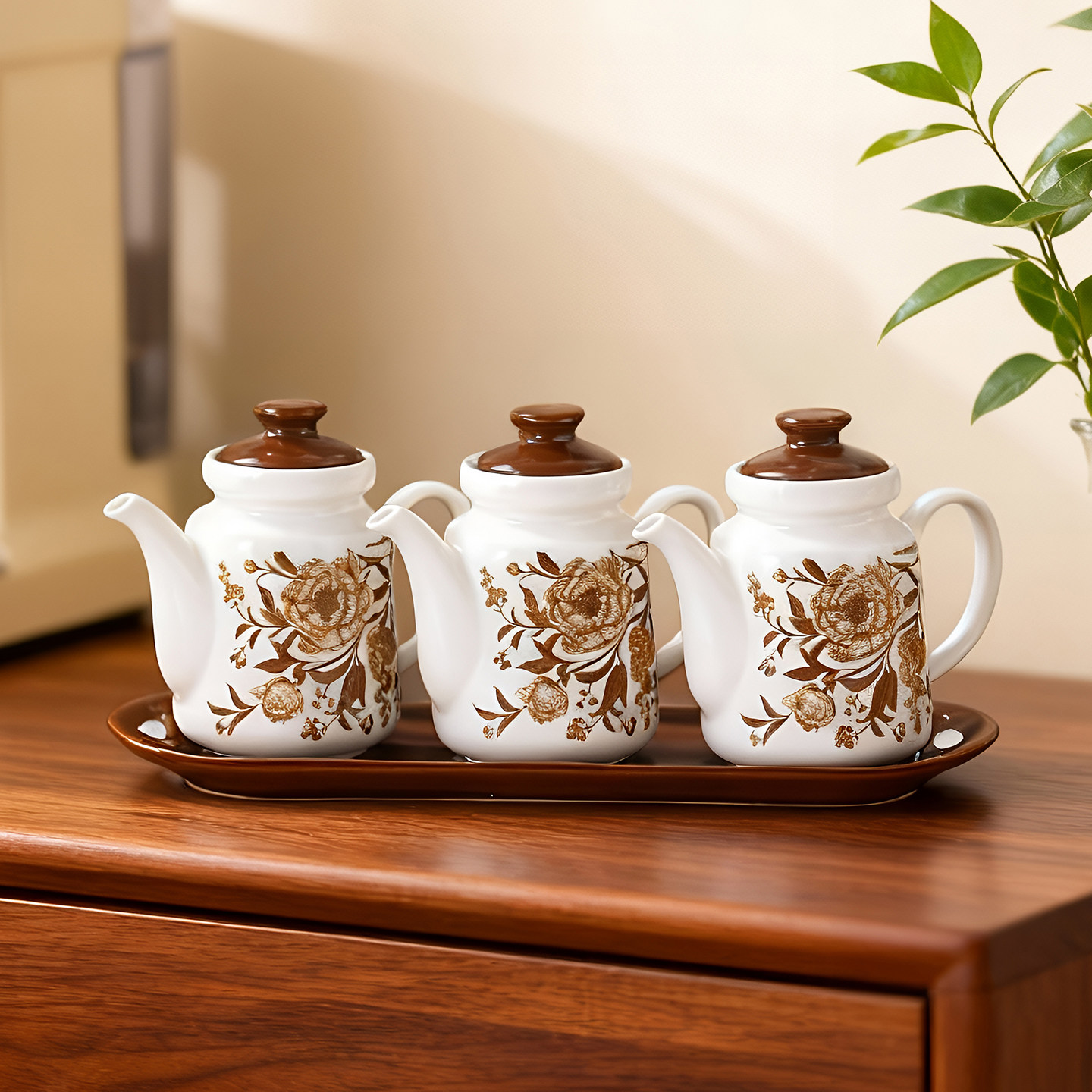 中古风陶瓷调味罐套装厨房家用调料瓶油壶醋壶酱油壶盐罐糖罐组合,厨房/烹饪用具,调味瓶罐/调料研磨器,淘宝优惠券,粉丝福利购,淘宝优惠卷