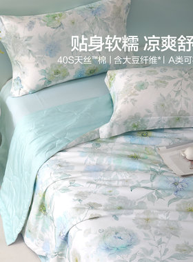 水星天丝大豆凉感可水洗夏凉被