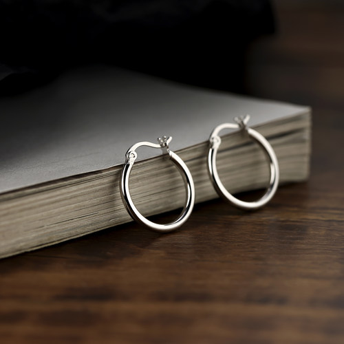 简约圆圈情侣耳圈耳环