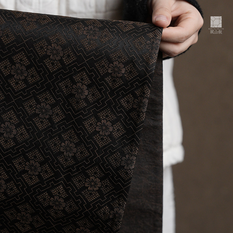 赋山叙丨禅意茶席香云纱真丝茶旗桌干泡台新中式超大垫子高端轻奢,居家布艺,茶席,淘宝优惠券,粉丝福利购,淘宝优惠卷