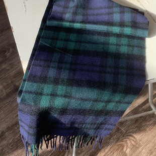 新品  凯特王妃同款苏格兰格子山羊绒围巾圣诞绿  秋冬 厚款