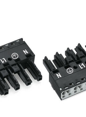 WAGO万可公母连接器WINSTA® MIDI黑色5极插座770-205