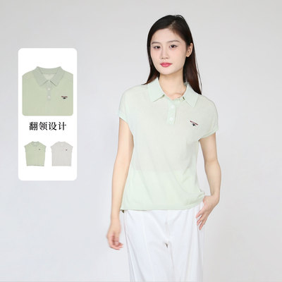 紫淑夏季女通勤百搭POLO短袖T恤