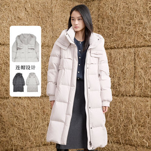 Sweet Basil/紫淑2026冬商场同款女宽松面包服外套连帽长款羽绒服