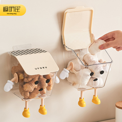 蒜姜收纳篮免打孔壁挂式