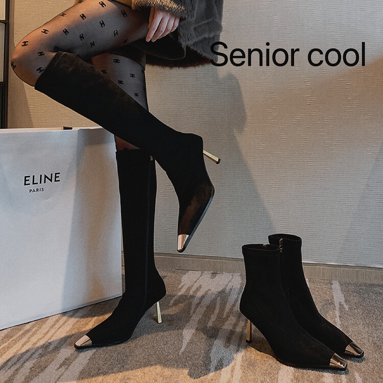 zmmstyle瘦瘦靴细高跟长靴韩版