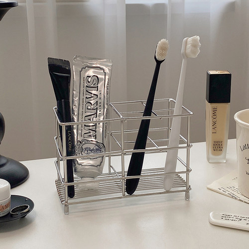 不锈钢电动牙刷牙刷架化妆品收纳