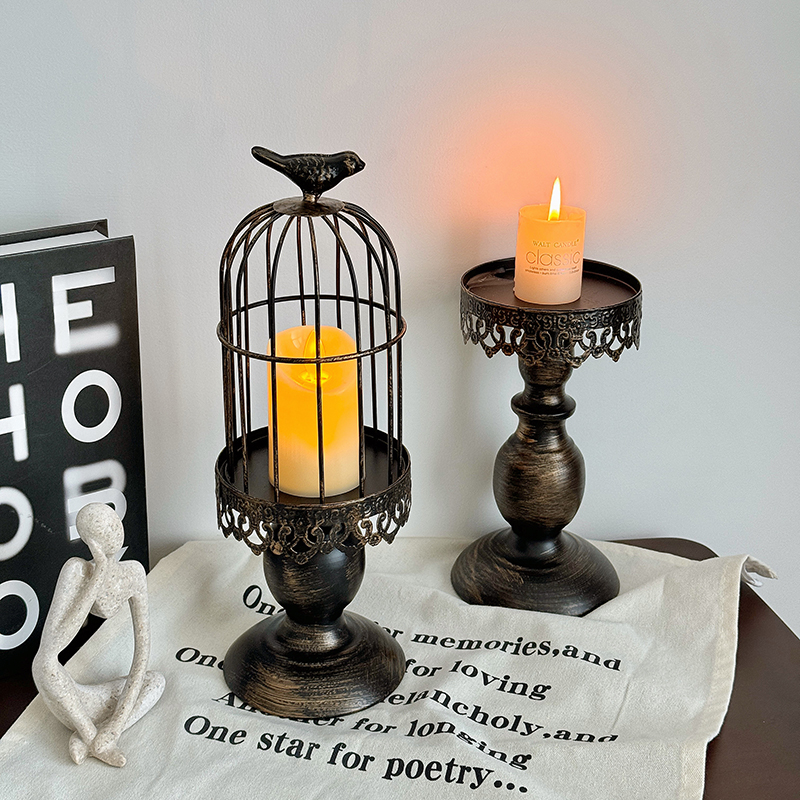 法式烛台香薰蜡烛台底座装饰摆件