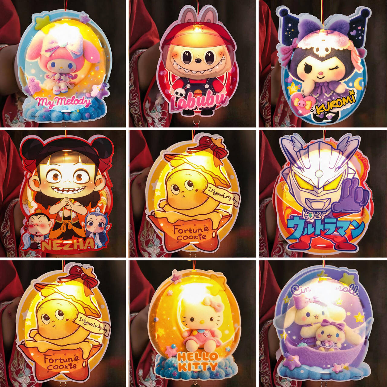音乐发光中秋节灯笼儿童手提卡通星星人灯笼幼儿园diy手工材料包