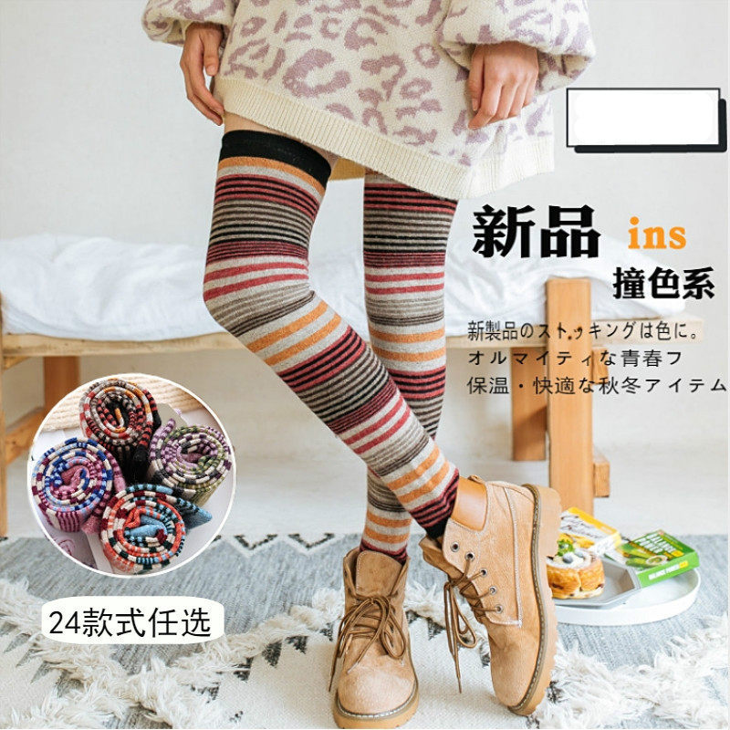 새로운 봄 가을 겨울 두껍고 따뜻한 무릎 위 모조 토끼 모피 무릎 양말 여성용 긴 스타킹