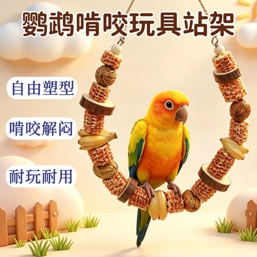 鹦鹉玩具磨牙啃咬攀爬鸟站杆玄凤虎皮牡丹小太阳和尚专用解闷自嗨