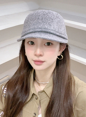 轻奢高级羊毛马术帽女秋冬日系