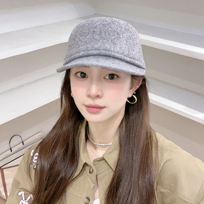 轻奢高级羊毛马术帽女秋冬日系