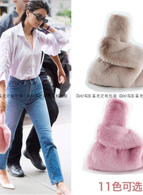 日本毛毛包冬 欧美ins同款托特毛绒包 仿水貂毛兔毛皮草手拎女包