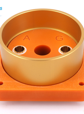 PAPRI 2脚电子管座直插式电木纯铜镀金脚FU33 833 PL833A, GU48等