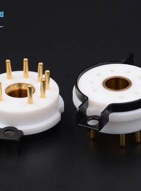 PAPRI特氟龙特富龙大9脚镀金电子管座 适WE437 WE429 8233 WE34管