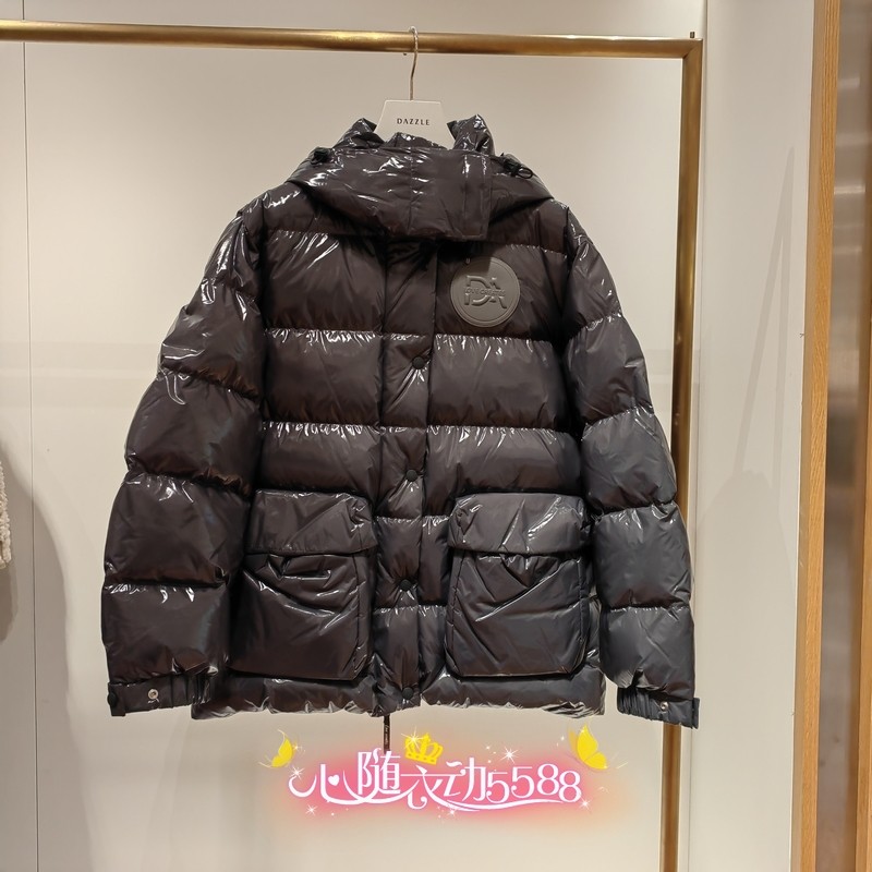 2H4K312  DAZZLE现货当天发专柜正品23冬三色连帽羽绒服2-2-3499
