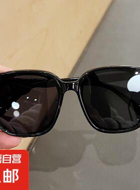 儿童时尚潮款眼镜男孩女童太阳镜个性大框男宝宝防墨镜拍照 黑色