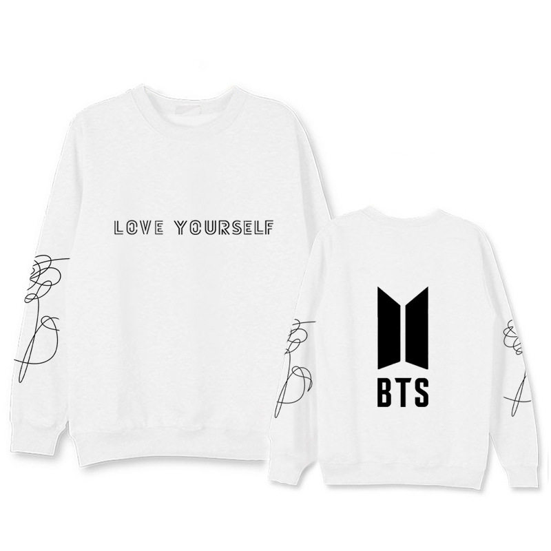 2018新品BTS防弹少年团同款周边love yourself男女韩版宽松棉卫衣|msdalam kategori Butik wanita / wanita, wanita saiz besar - dari Buy2taobao.com untuk memberikan perkhidmatan ejen Taobao profesional membeli