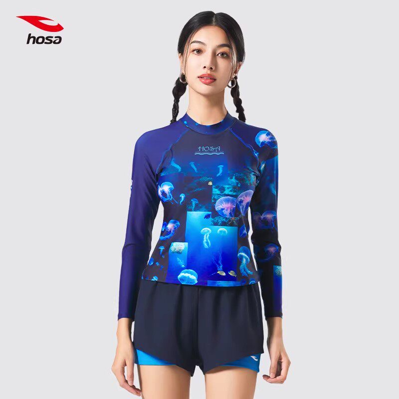 hosa浩沙2025新款女士泳衣度假冲浪服分体泳装女款温泉游泳套装女