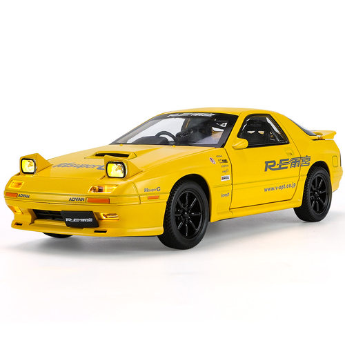 1:24马自达RX7合金模型 回力声光男孩玩具汽车4s店礼品跨境电商推