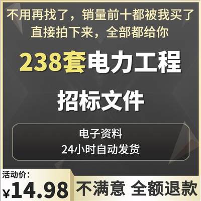 精选投标文件电力工程投标文件范本真实案例模板施工组织设计方案