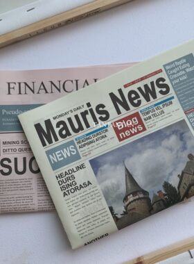 ins英文报纸拍摄道具摆饰装饰
