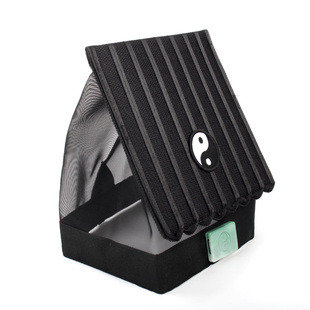 硬网面纯阳巾道士帽子道家服装配饰道巾硬网纱九梁巾太极道巾