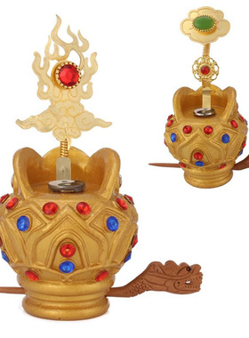 道士用品木莲花冠道冠道家高功头冠道家工艺品木质太极莲花冠